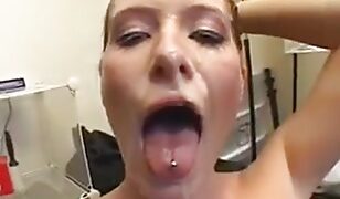 Naomi Cruise sloppy deepthroat blowjob